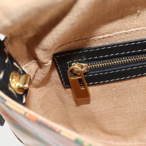 FENDI Mamma Baguette Shoulder Bag Coated Canvas Brown Gold Auth 127210SM - Picture 13 of 16